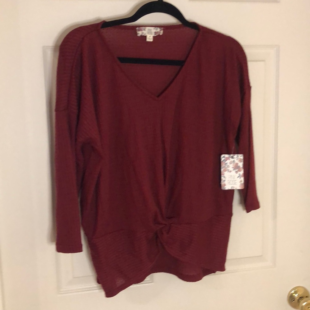 Burgundy top